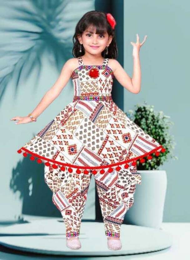 MODINA ENTERPRISE Girls Festive & Party Kurta and Dhoti Pant Set