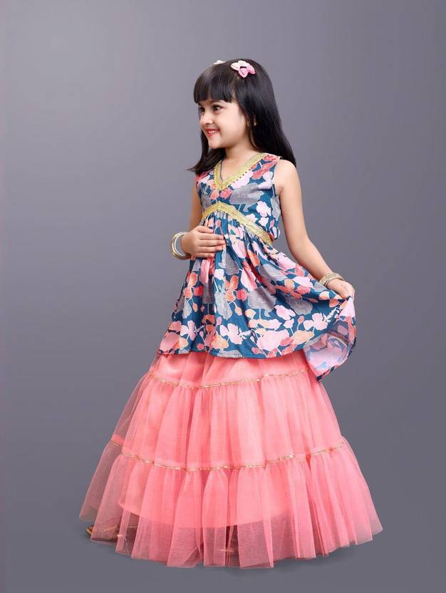 satyamfab Girls Festive & Party Kurta and Skirt Set