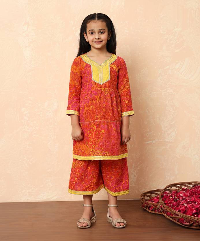 Readiprint Girls Festive & Party Kurta and Palazzo Set