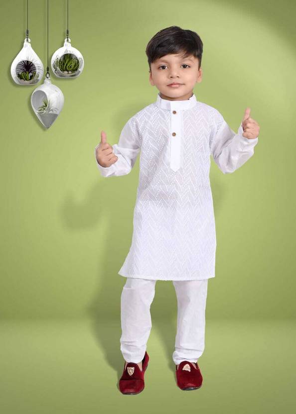 BAPPI FASHION Boys Festive & Party Kurta and Pyjama Set
