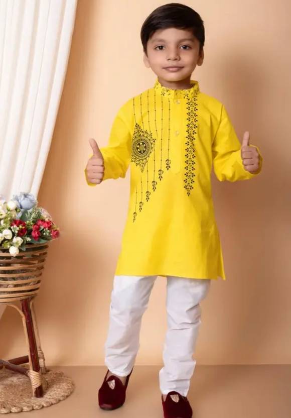 BAPPI FASHION Boys Festive & Party Kurta and Pyjama Set