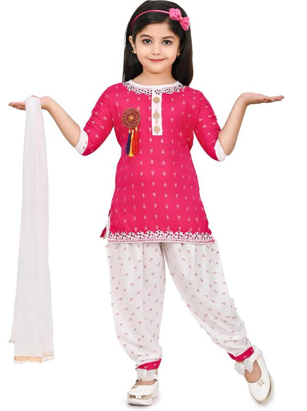 Suhana Kolkata Girls Festive & Party Dhoti & Kurta Set