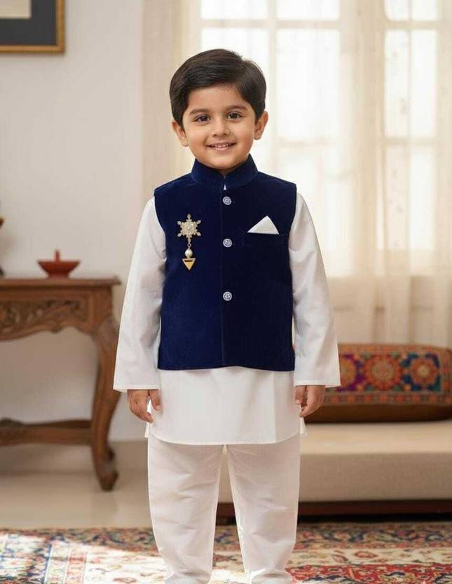ABLaskar Boys Wedding Kurta and Pyjama Set