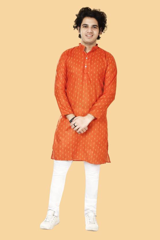 VISHESTA Pack of 2 Printed Cotton Blend Straight Kurta for Boys