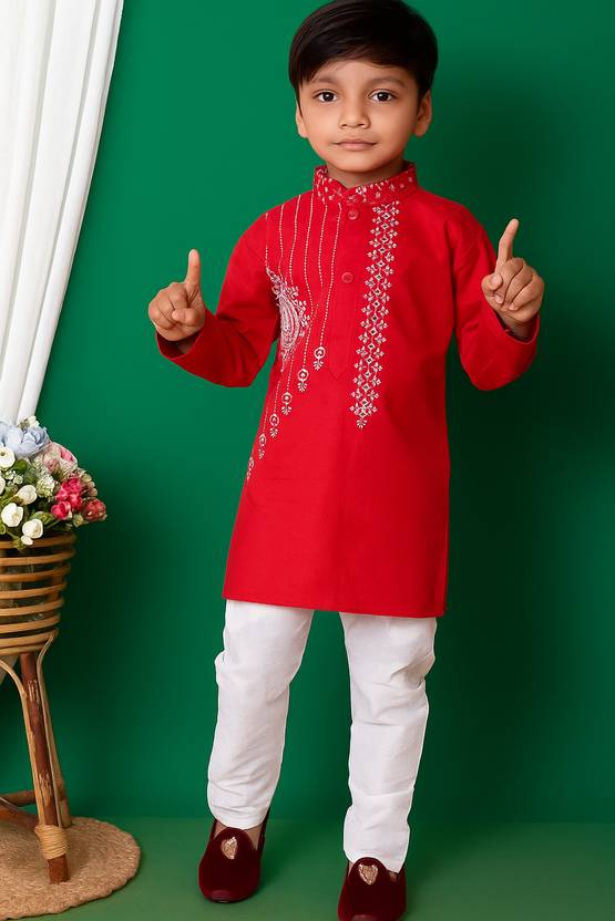 BAPPI FASHION Boys Festive & Party Kurta and Pyjama Set