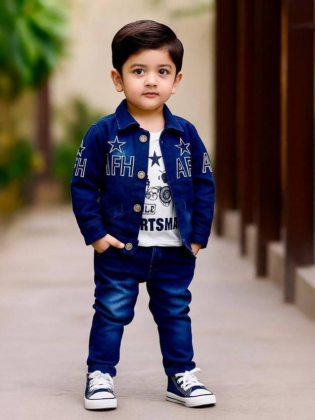 Anishka tinytongs Boys Casual Shirt, Waistcoat and Pant Set