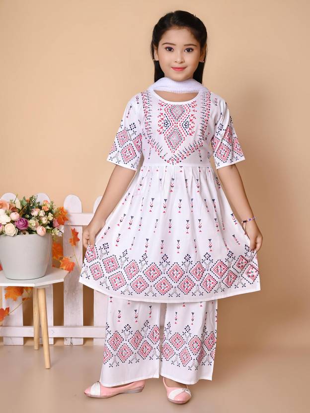 Suhana Kolkata Girls Festive & Party Kurta and Palazzo Set