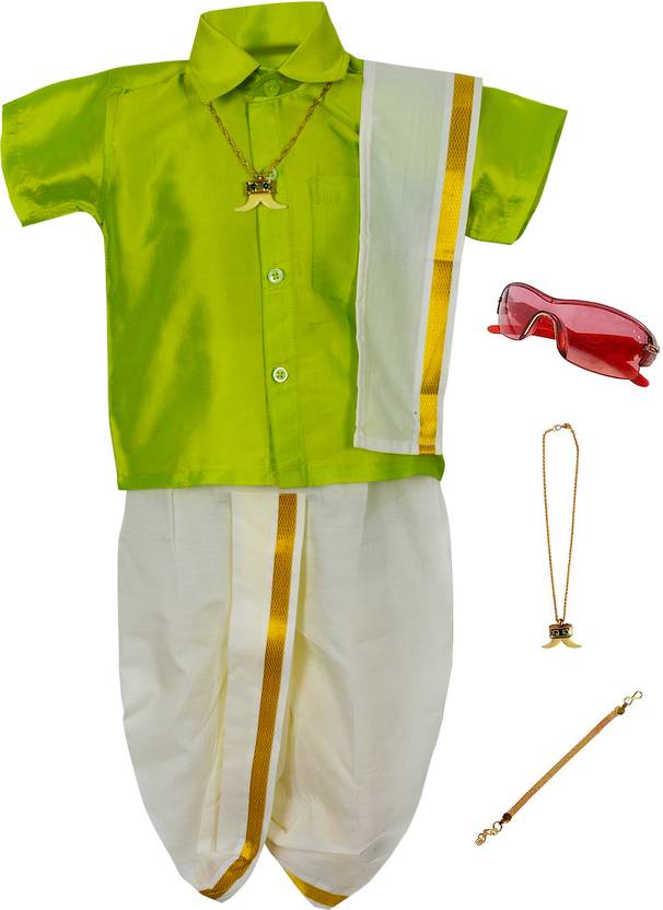 Amirtha Fashion Boys Festive & Party Shirt & Dhoti Set