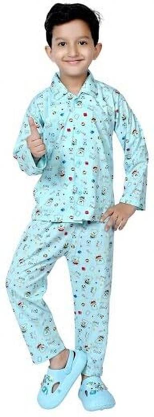 Bornlov Kids Nightwear Baby Boys & Baby Girls Printed Cotton