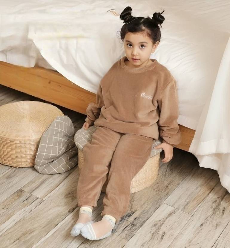 Ucollection Kids Nightwear Girls Printed Fleece Blend