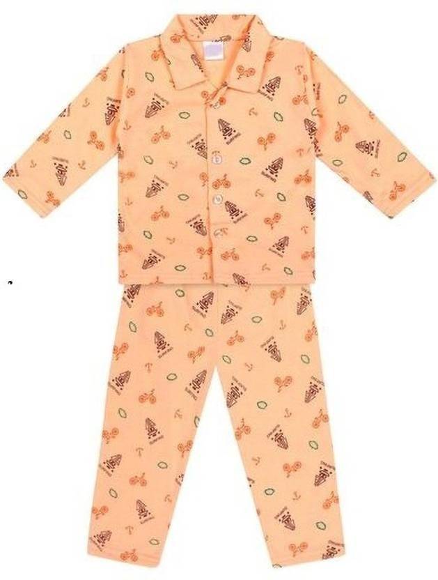 Bornlov Kids Nightwear Girls Printed Cotton Blend