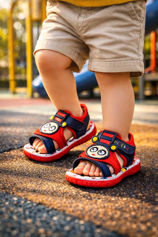 BUNNIES Mickey Velcro Peep Toes For Boys