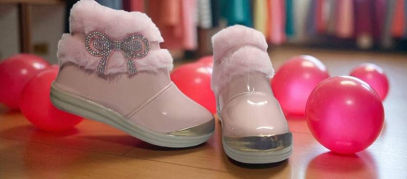 AWALIWALI Motu Patlu Zip Casual Boots For Girls