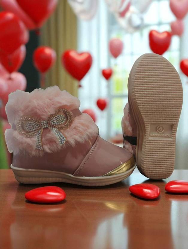 AWALIWALI Zip Casual Boots For Girls