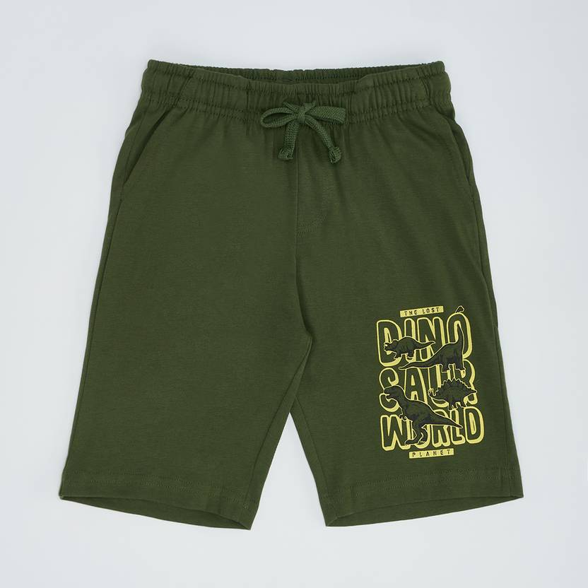 Pantaloons Junior Short For Boys Casual Solid, Printed Cotton Blend