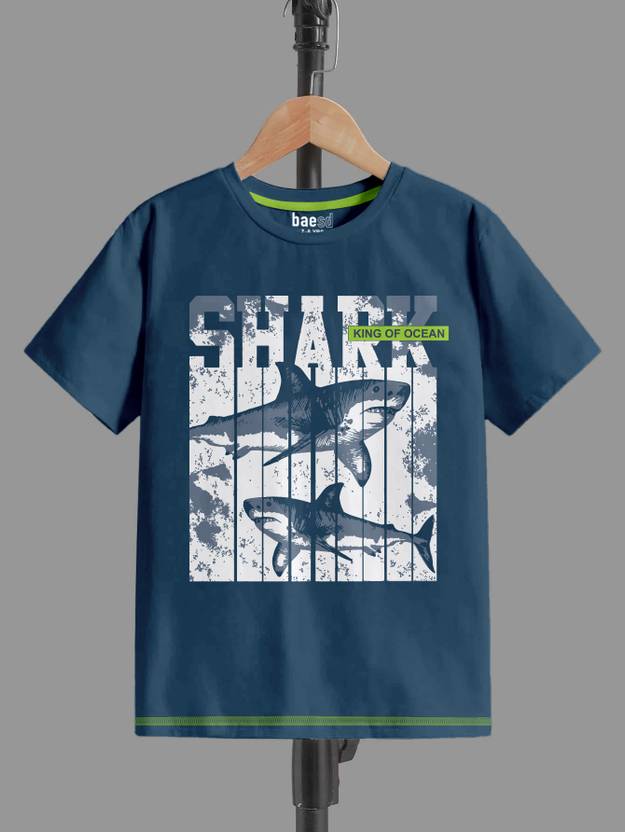 BAESD Boys Printed Pure Cotton Regular T Shirt