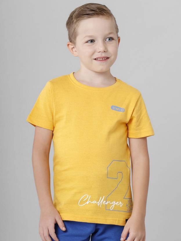 BAESD Boys Printed Pure Cotton Regular T Shirt