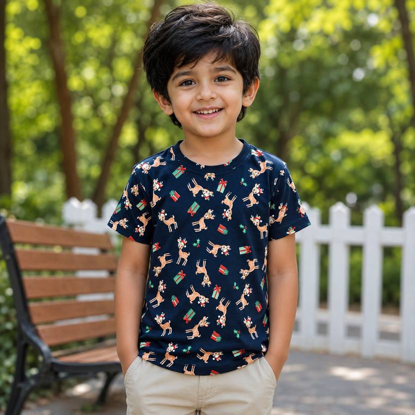 Soliday Fashion Boys Conversational, Printed Polyester Regular T Shirt