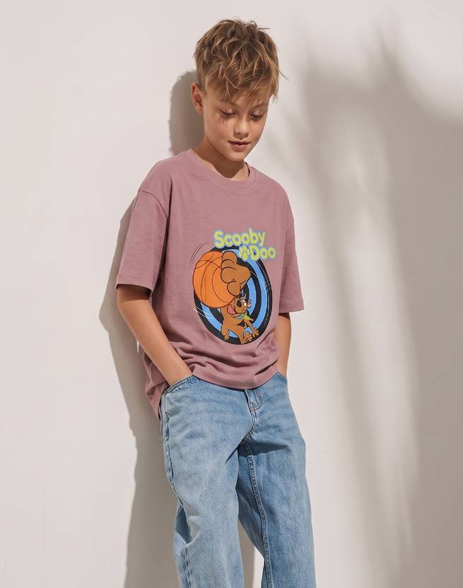 ETEENZ Boys Printed Cotton Blend Regular T Shirt