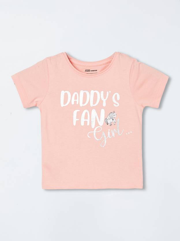 Fame Forever by Lifestyle Baby Girls Printed Cotton Blend Regular T Shirt