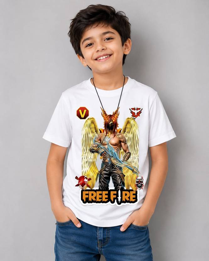 BABAFASHION Boys & Girls Printed Polyester Regular T Shirt