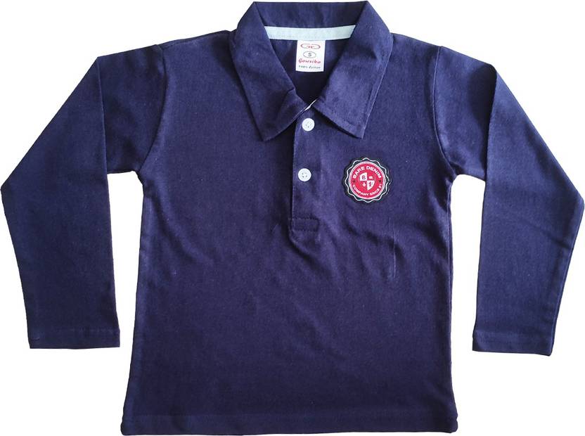CHECKERSBAY Boys Embroidered Pure Cotton Regular T Shirt