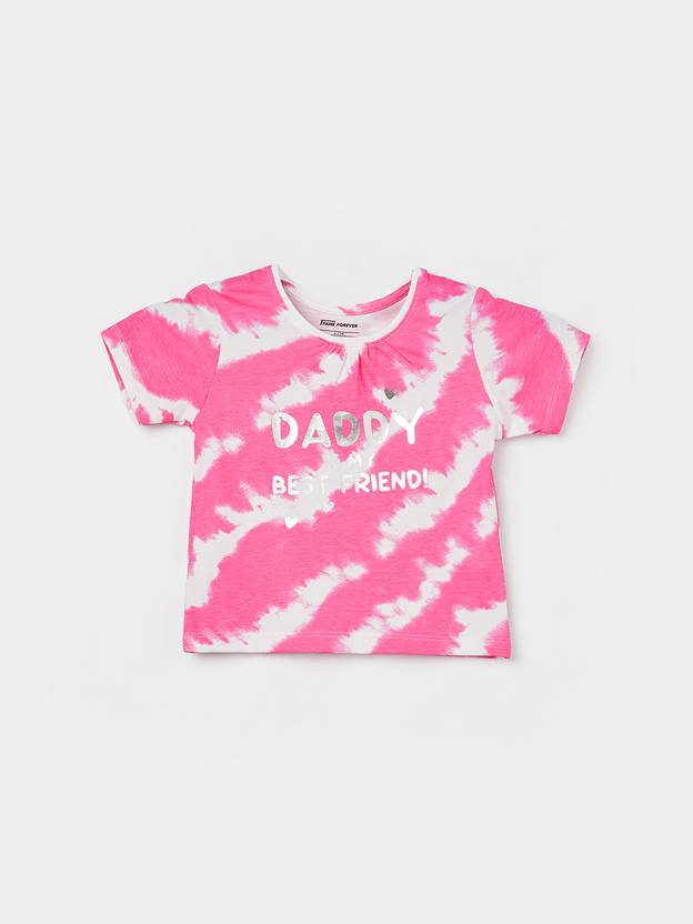 Fame Forever by Lifestyle Baby Girls Printed Cotton Blend Regular T Shirt