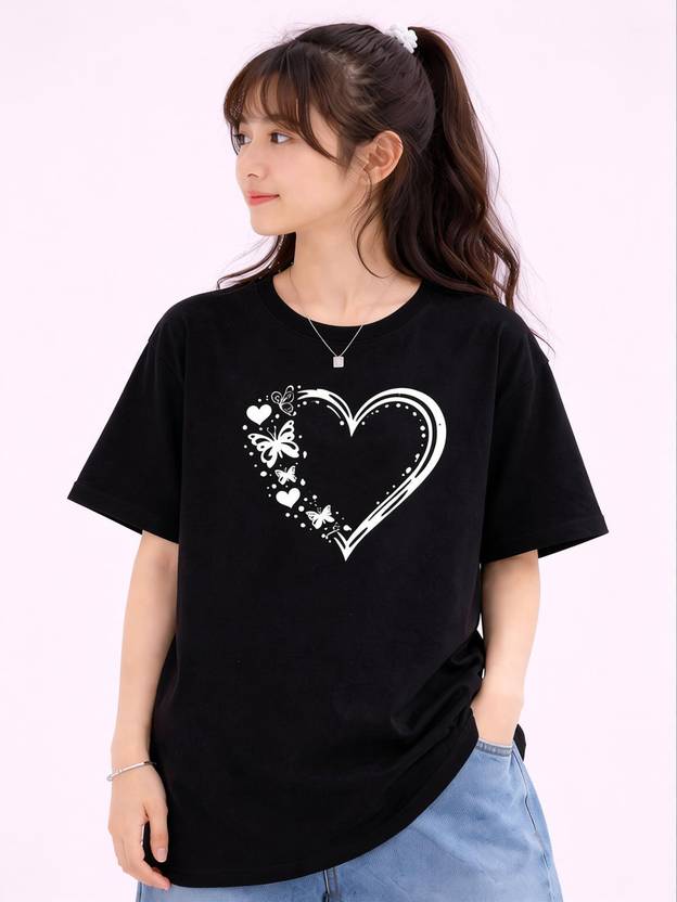 ACEBERE Boys & Girls Printed Pure Cotton Oversized T Shirt