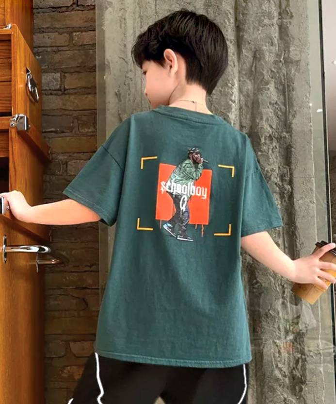 Christy World Boys Printed Pure Cotton Oversized T Shirt