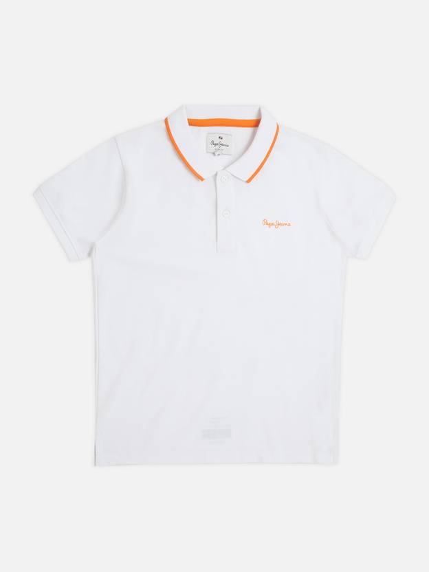 Pepe Jeans Boys Solid Cotton Blend Regular T Shirt