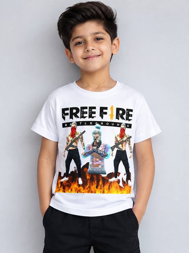 BABAFASHION Boys & Girls Graphic Print Polyester Regular T Shirt