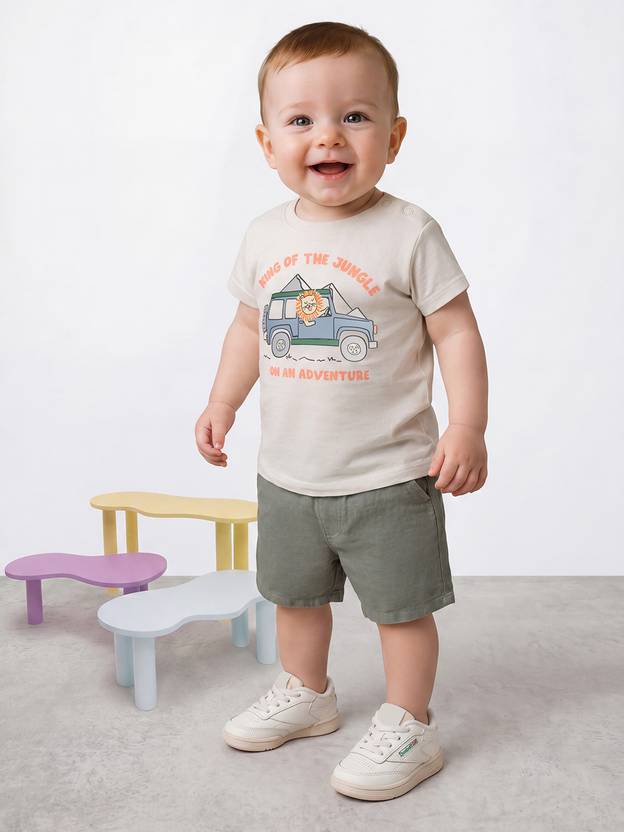 R&B Boys Typography Pure Cotton Regular T Shirt