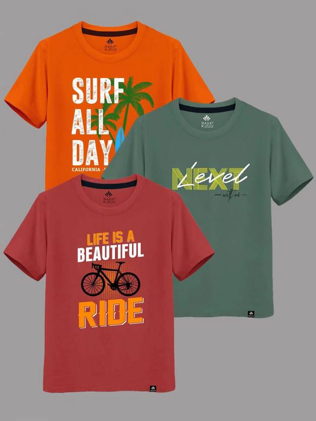Raax Boys Printed Pure Cotton Regular T Shirt