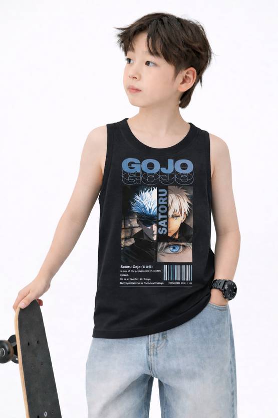 ACEBERE Boys & Girls Typography Pure Cotton Regular T Shirt