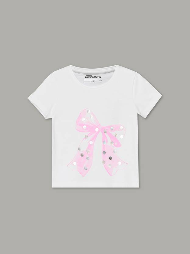 Fame Forever by Lifestyle Girls Printed Cotton Blend Regular T Shirt