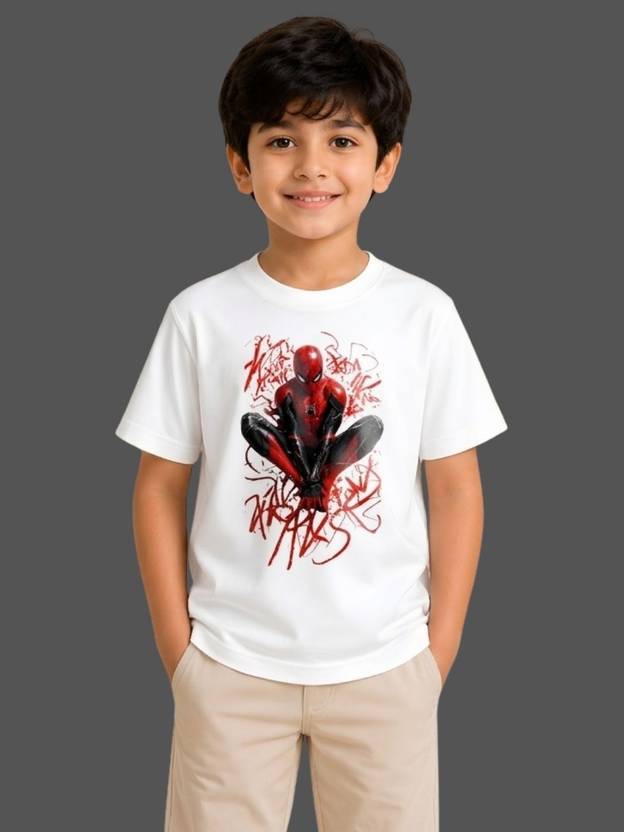 Zeffit Boys & Girls Graphic Print Polyester Regular T Shirt