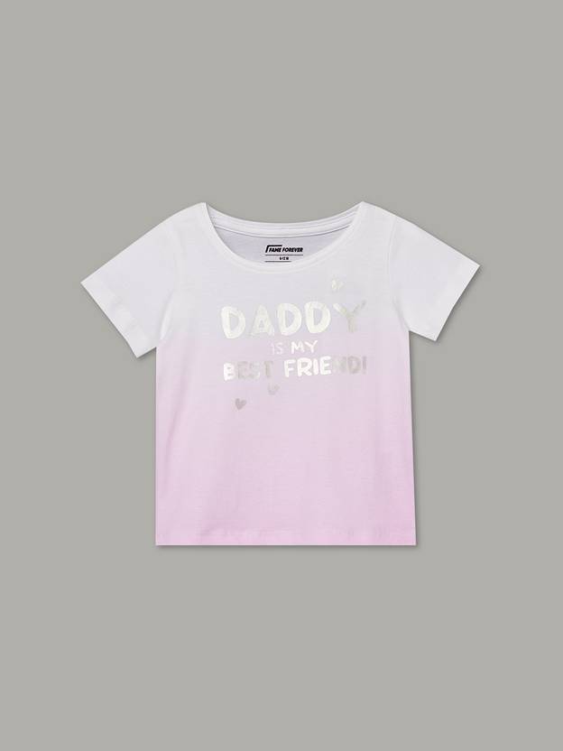 Fame Forever by Lifestyle Baby Girls Printed Cotton Blend Regular T Shirt