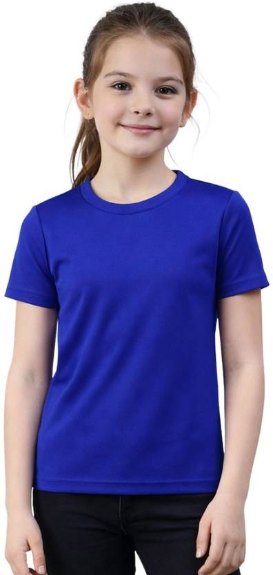 Nonastore Faz Girls Solid Polyester Regular T Shirt