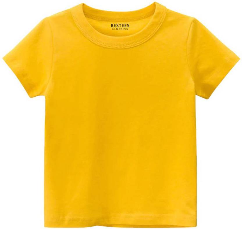 BESTEESCLOTHING Boys & Girls Solid Cotton Blend Regular T Shirt