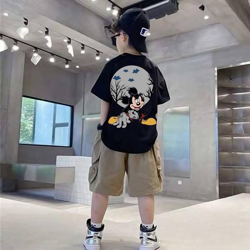 toystshirt Boys Typography, Printed Pure Cotton Oversized T Shirt