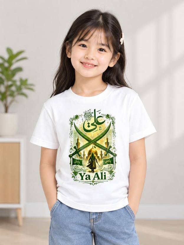 Zeffit Girls Graphic Print Polyester Regular T Shirt