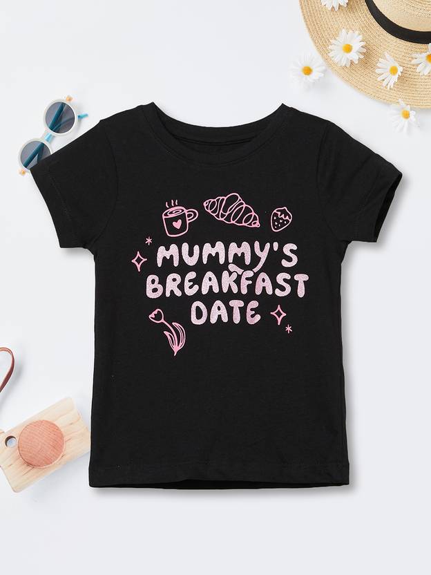 MAX Girls Printed Pure Cotton Regular T Shirt