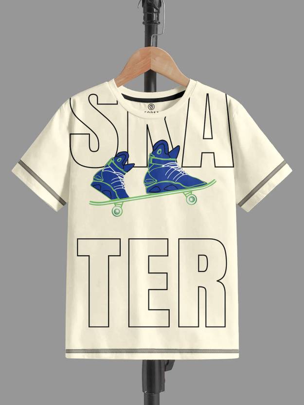 Codez Boys Printed Pure Cotton Regular T Shirt