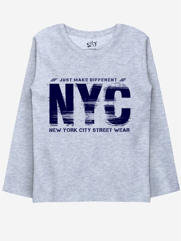 minicult Boys Printed Cotton Blend Regular T Shirt