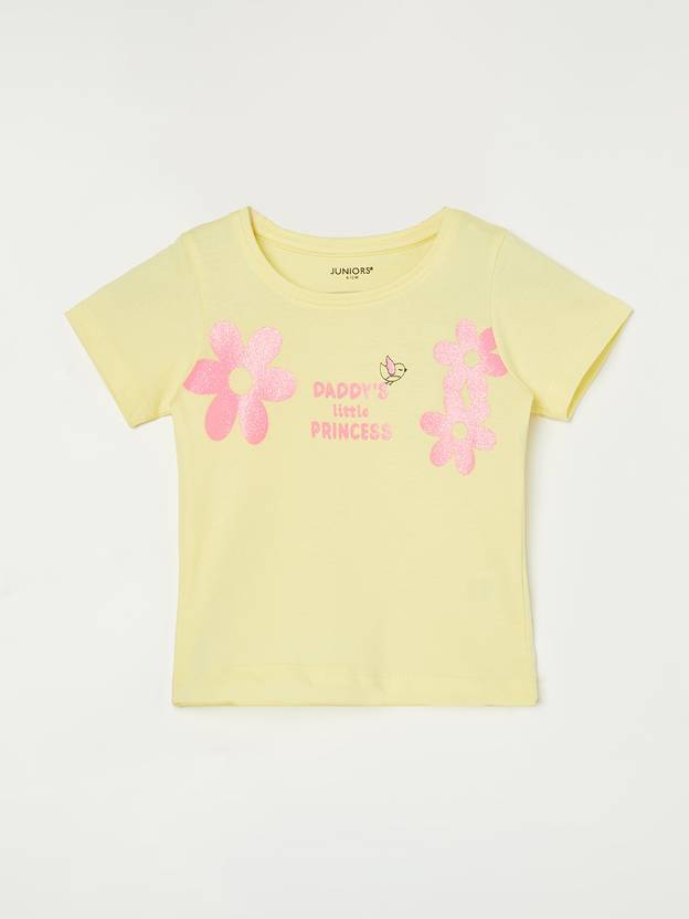 Juniors by Lifestyle Baby Girls Printed Cotton Blend Regular T Shirt