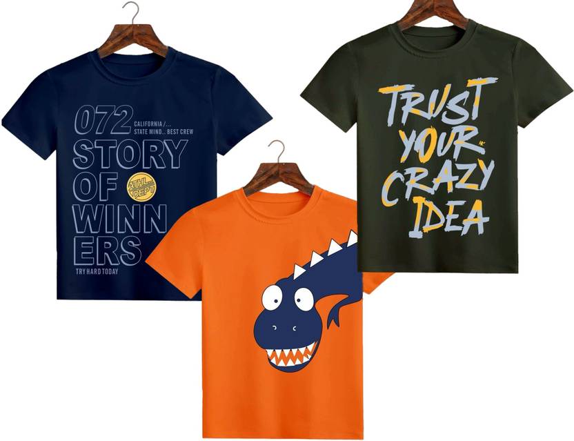 RUSSIAN SWAG Boys & Girls Printed Cotton Blend Regular T Shirt