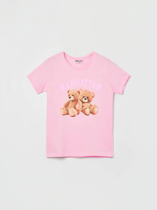 Fame Forever by Lifestyle Girls Printed Cotton Blend Regular T Shirt