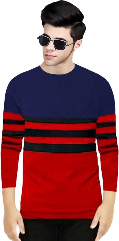 FastColors Boys Typography Cotton Blend T Shirt  (Red, Pack of 1)