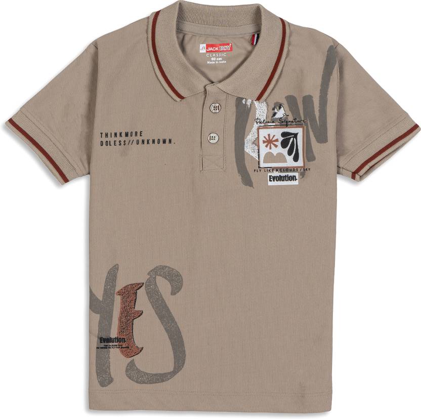 JACKBOY Boys Graphic Print Polycotton Regular T Shirt