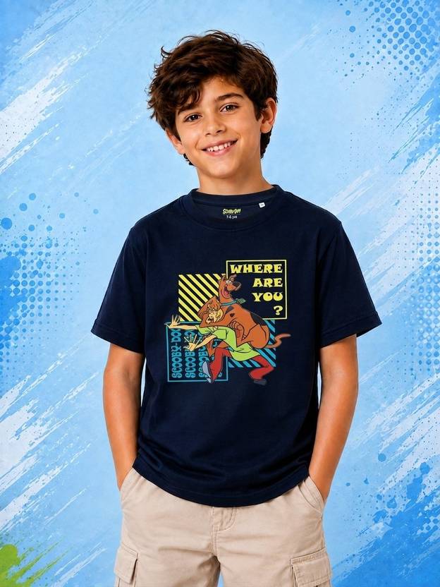 ETEENZ Boys Printed Cotton Blend Regular T Shirt